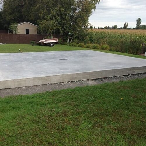 Dalle béton armé (terrasse, plancher bas, abri)
